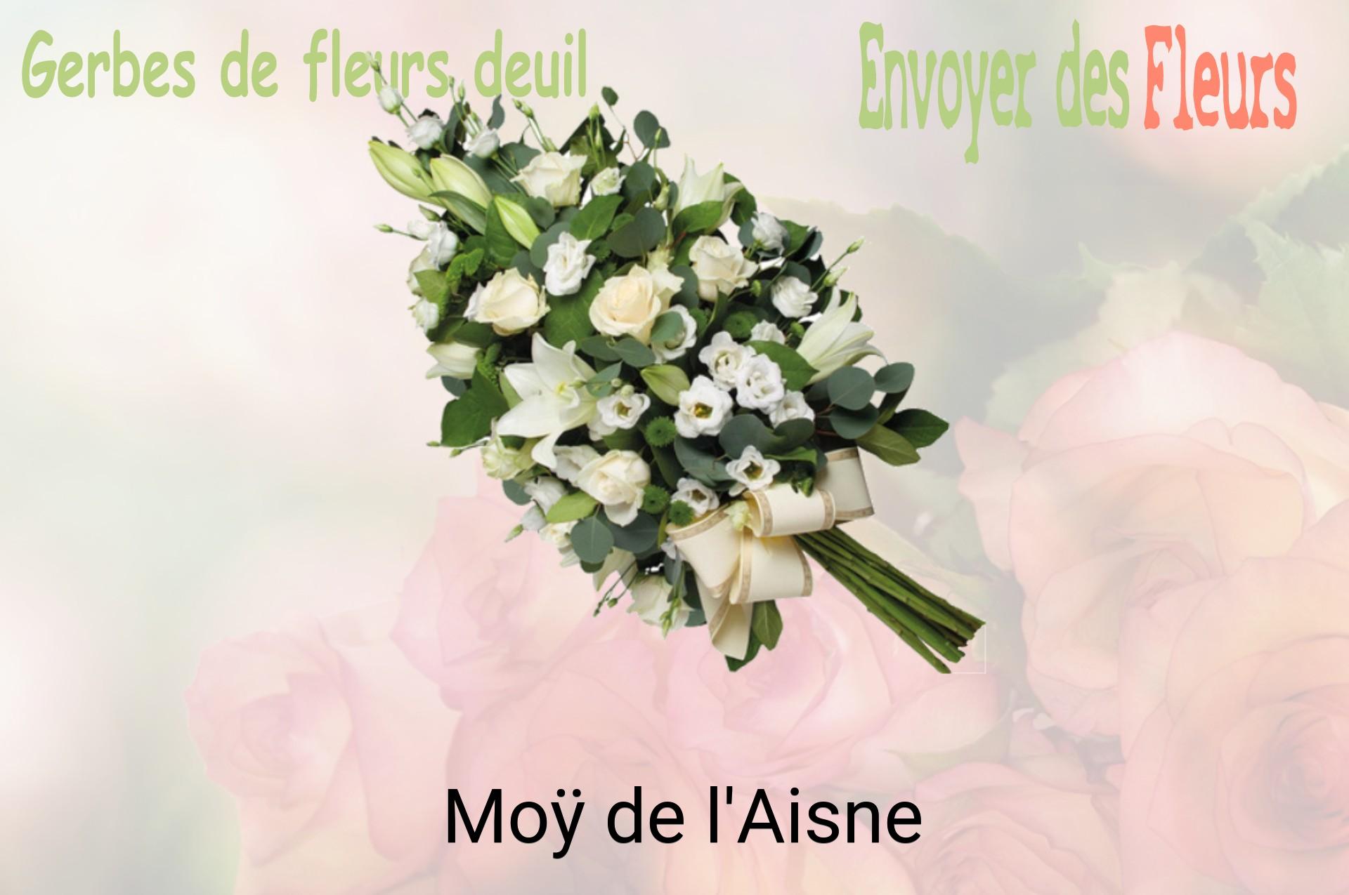 Gerbe de fleurs de deuil livrée à Moÿ-de-l'Aisne